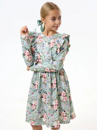 Детское платье "Красотка" / Цветы на ментоле