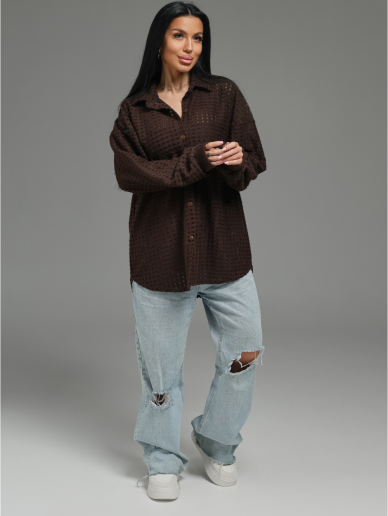 Женская рубашка Стелла / Шоколад