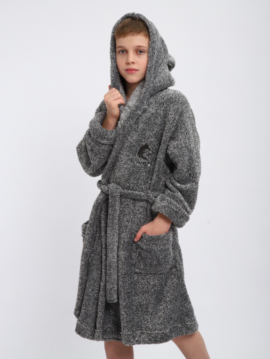 Детский халат "Отдых" / Серый