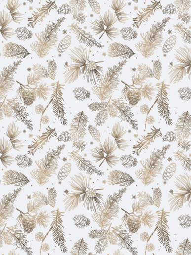 Вафельное полотно набивное / Зимний лес 1