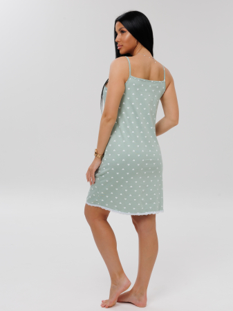 Женская сорочка Сор-96(К) / Фисташковый (сердечки)