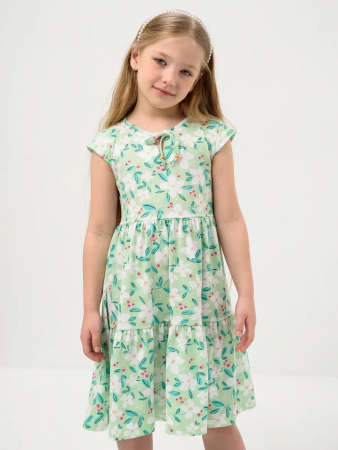 Детское платье "Славянка" / Салатовый