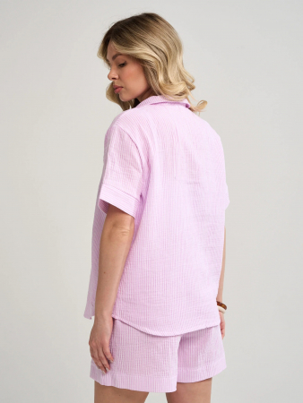 Женская пижама "Ривьера" (шорты) 2461-Мус / Розовый