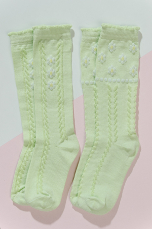 Детские гольфы Незабудка (набор 2 пары) / салатовый