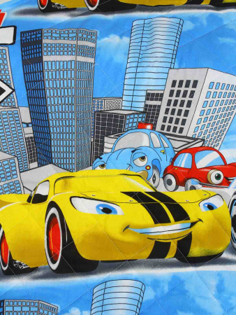 Покрывало стеганое детское поплин / Суперкар