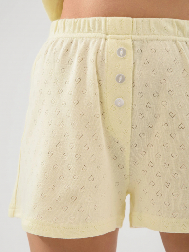 Женская пижама "Шарм" (шорты) 2429-Рн / Желтый