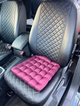 Подушка автомобильная на сиденье "АВТО-БИО" 40x40 / бордовая