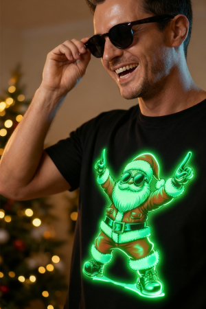 Мужская футболка 8581 / черный+дедМ крутой