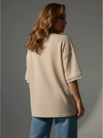 Женская футболка Романс / Бежевый