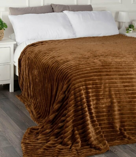 Плед велсофт полоса ОПТ / В ассортименте