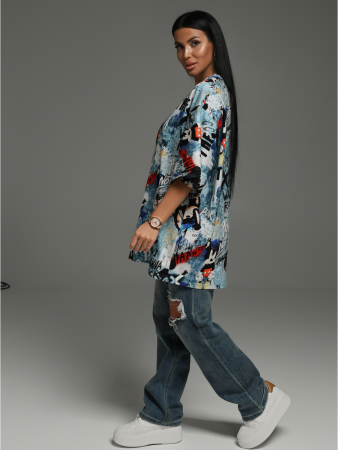 Женская футболка Ирбис / Микки джинс