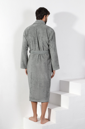 Халат мужской Комфорт-4 / Серо-зеленый