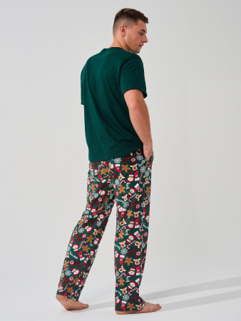 Мужская пижама "Пряник" 1820-К / Изумрудный