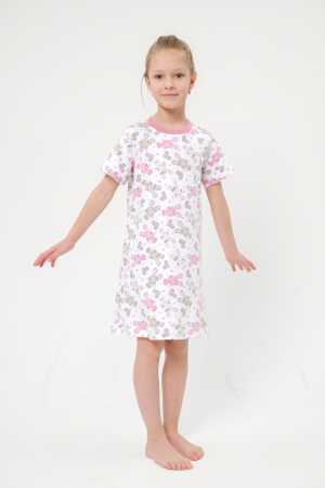 Ночная сорочка подростковая Ласка / зайчики розовый