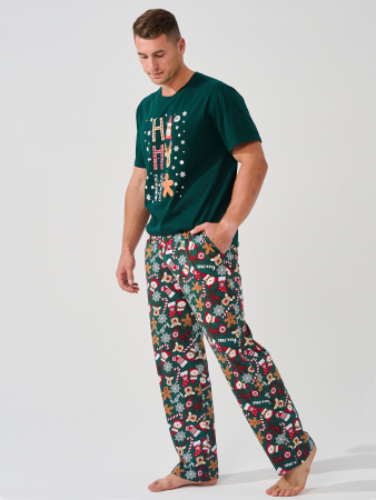 Мужская пижама "Пряник" 1820-К / Изумрудный