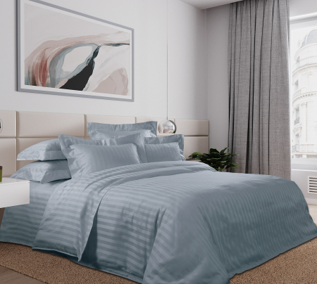 Постельное белье страйп-сатин ТМ Legends / Кварц