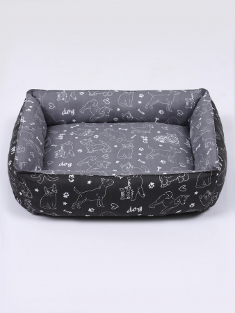 Лежанка для животных мелких пород арт. LDZ / Графит + черный