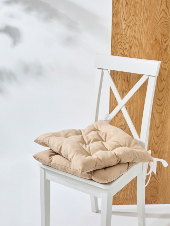 Кухонная подушка на стул (габардин) арт.GB40 / Бежевый
