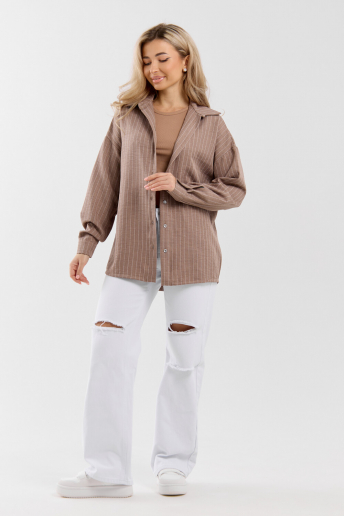 Женская рубашка 36987 / коричневый