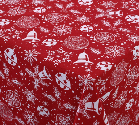 Скатерть рогожка / Снежинки 1