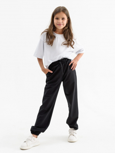 Детские брюки "Спорт" 2243-Фут / Черный