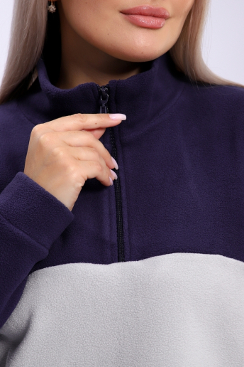 Женская толстовка КолорБлок 654 / Синий