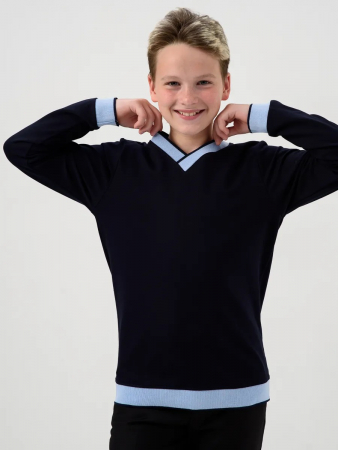 Детская толстовка "Гимназист" / Темно-синий, голубой