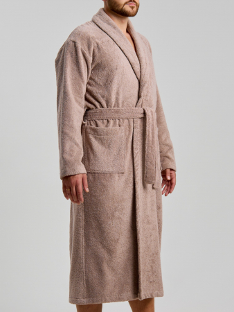 Халат мужской Комфорт-4 / серо-бежевый