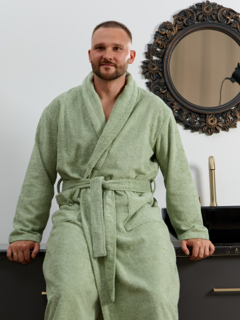 Халат мужской Комфорт-4 / светло-оливковый