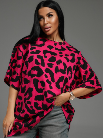 Женская футболка Ирбис / Малина