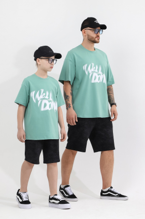 Детская футболка для мальчика Леон-3 / зеленый