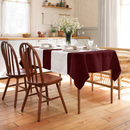 Скатерть рогожка "Волшебная Ночь" / Бордо (упаковка 2)