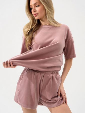 Женский костюм "Милана" (шорты) 2158-В / Розовый