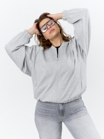 Женский бомбер Нео-1 БО-004 / серый меланж