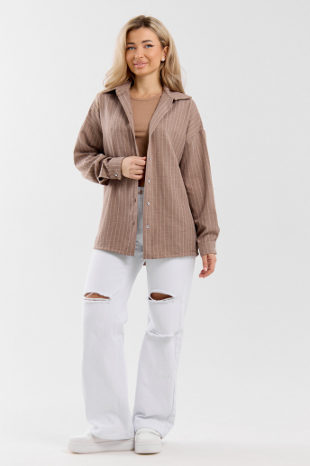 Женская рубашка 36987 / коричневый