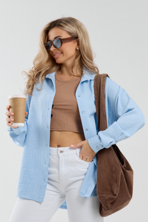 Женская рубашка 36987 / голубой