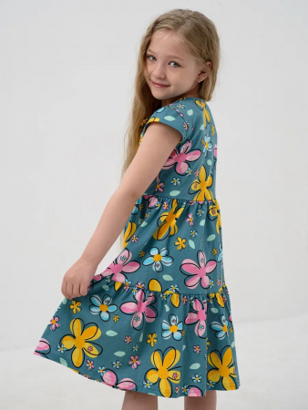 Детское платье "Славянка" / Зеленый