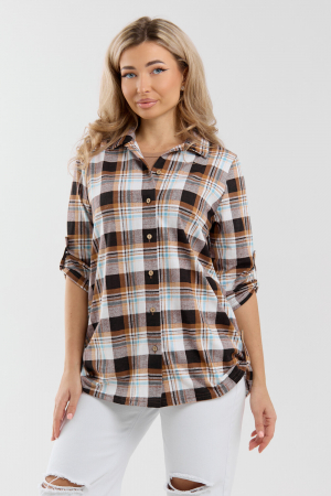 Женская рубашка 36988 / коричневый