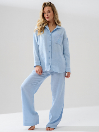 Женская пижама "Муслин" 2403-Мус / Голубой