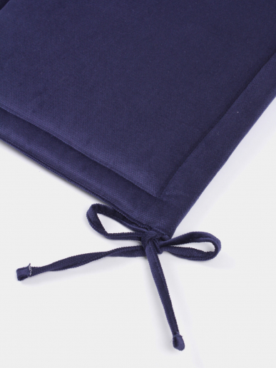 Комплект квадратных подушек на стул с завязками (4 шт.) арт. PKK / Темно-синий