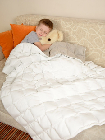 Детское одеяло-плед утяжеленное лен-флис