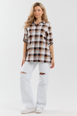 Женская рубашка 36988 / коричневый