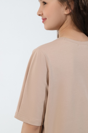 Футболка для девочки Гретта-4 / бежевый