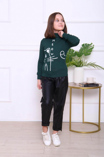 Детская водолазка Зимка / изумруд