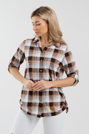 Женская рубашка 36988 / коричневый