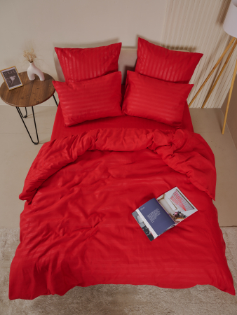 Пододеяльник микрофибра страйп / Красный