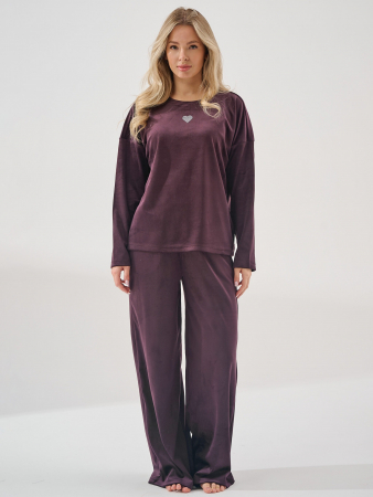 Женский костюм "Бархат" 2406-В / Бордовый