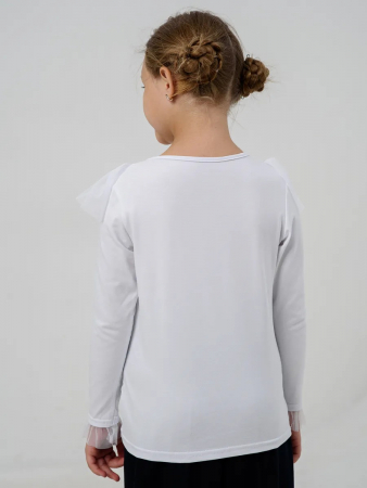 Детский джемпер "Аура" длинный рукав / Белый