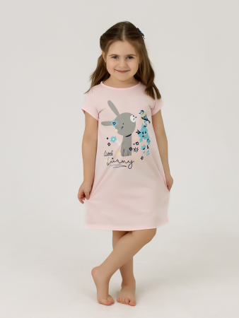 Сорочка детская "Bunny" арт. дк161 / Розовый