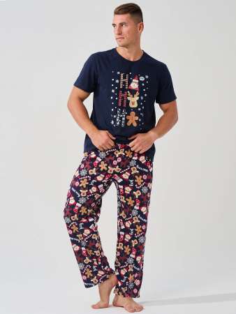 Мужская пижама "Пряник" 1820-К / Чернильный